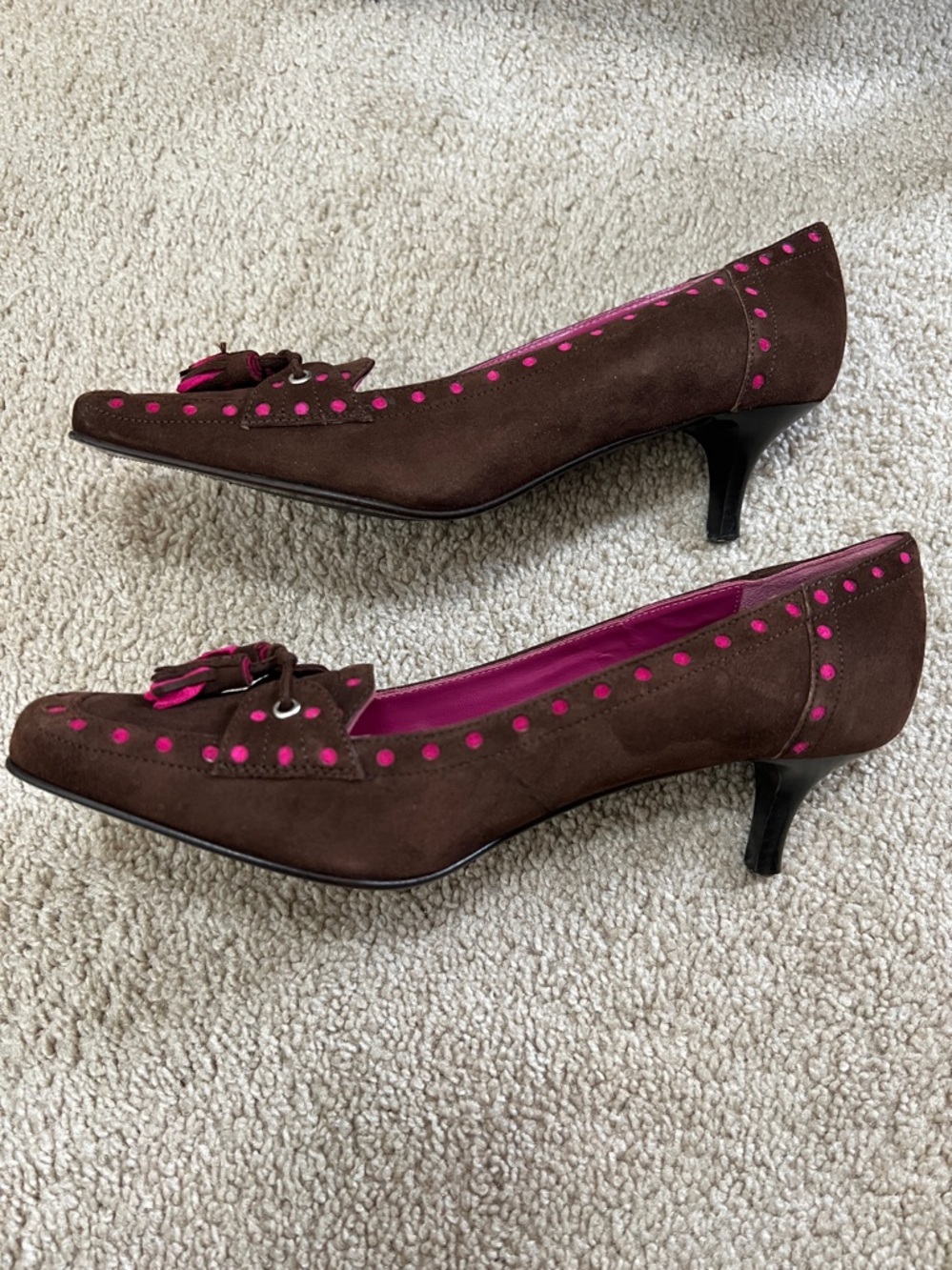 Coach Jude Kenia w Fushia Suede 6.5. Made in Italy - Picture 6 of 11